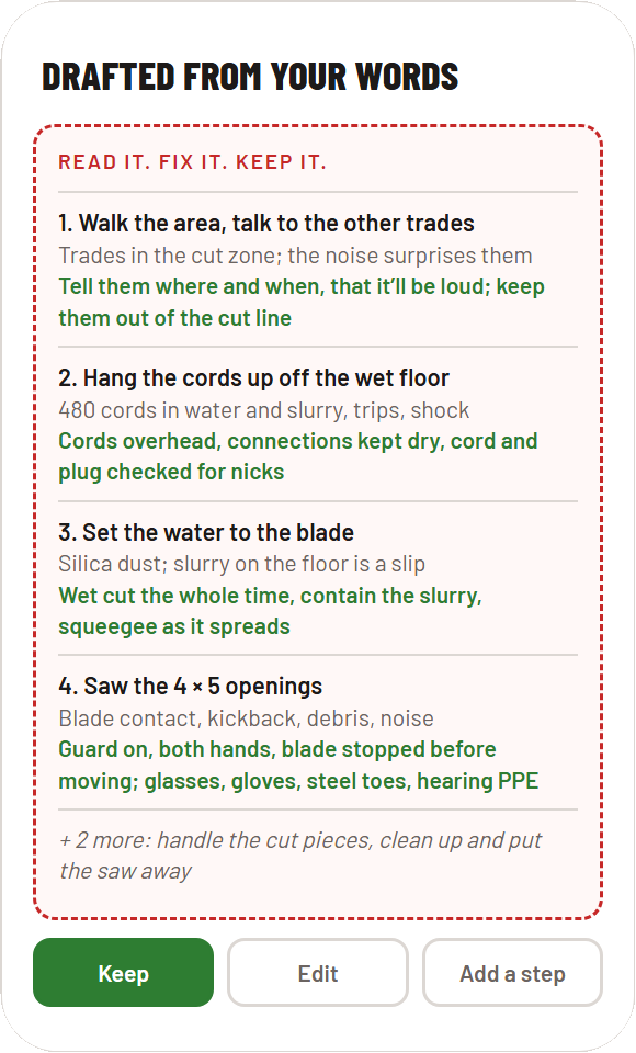 The safety plan on the phone